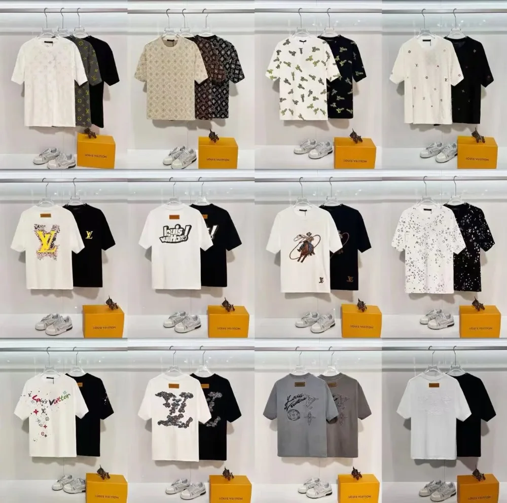 Louis Vuitton Monogram Print and Graphic Logo T-Shirt