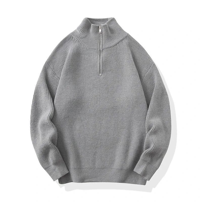 oversized plain knit pullover sweater