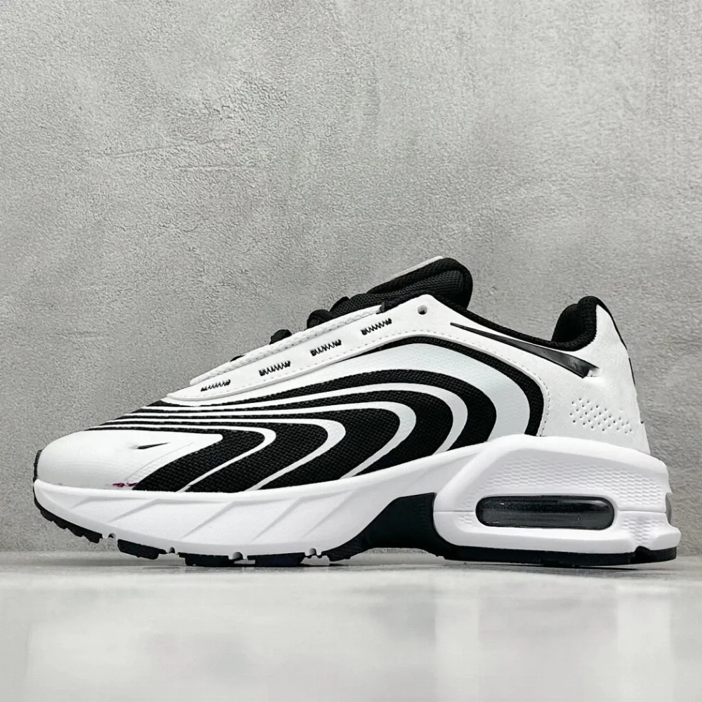 Black grey blue white mesh upper wave pattern air cushion running shoes