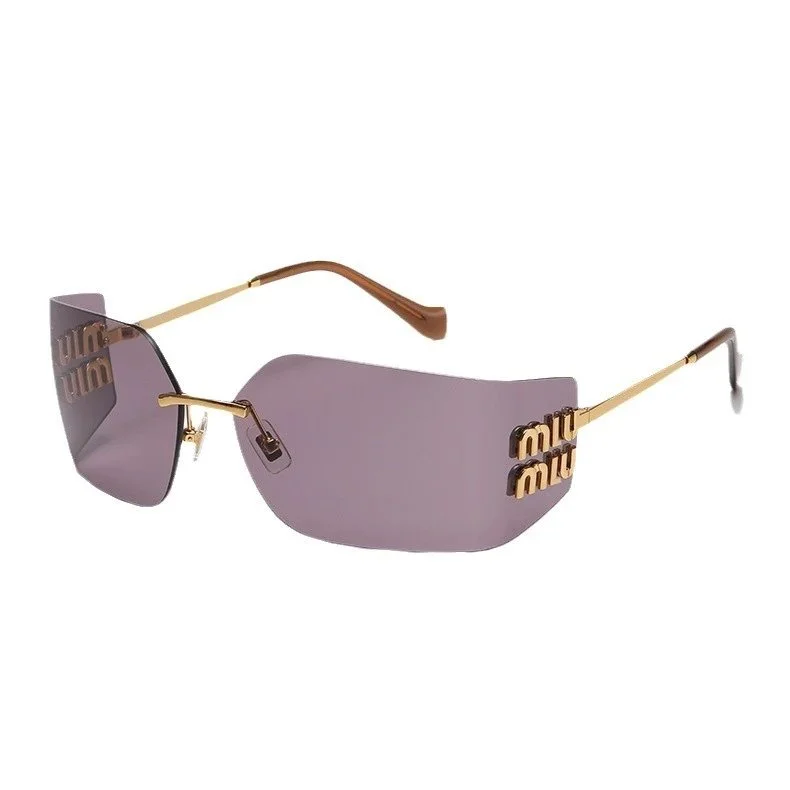 Miu Miu Logo-Embellished Rimless Sunglasses