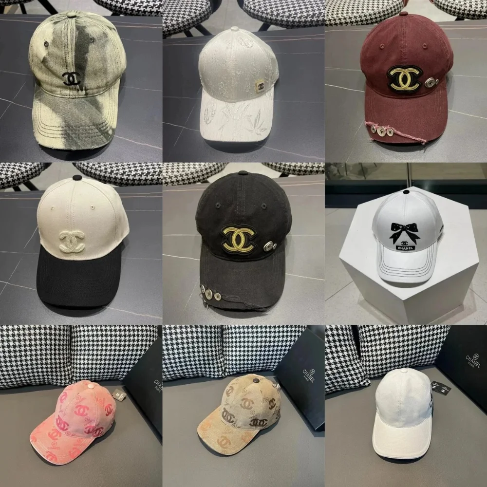 Chanel CC Logo Embroidered Baseball Cap