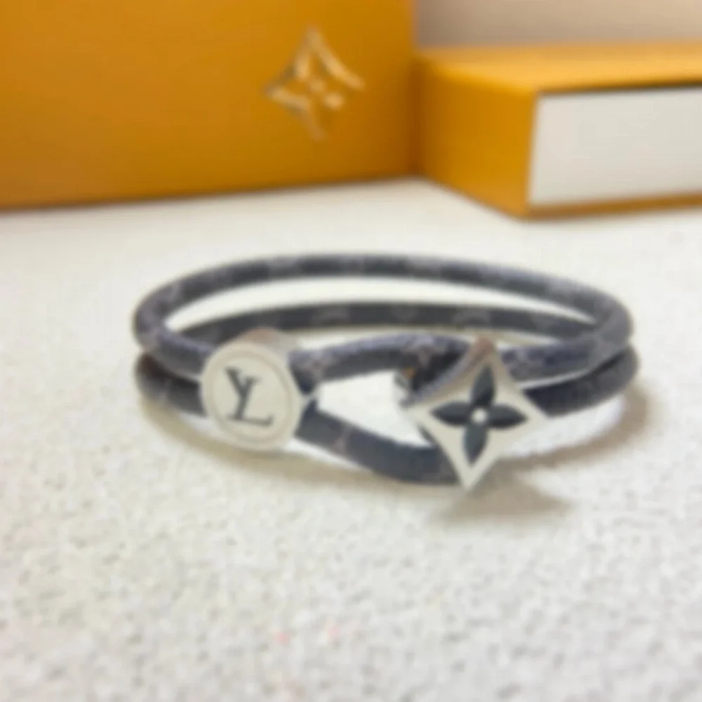 Louis Vuitton Monogram Canvas Leather Wrap Bracelet