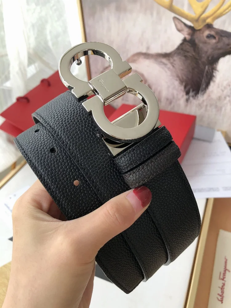 Salvatore Ferragamo Gancini Buckle Leather Belt