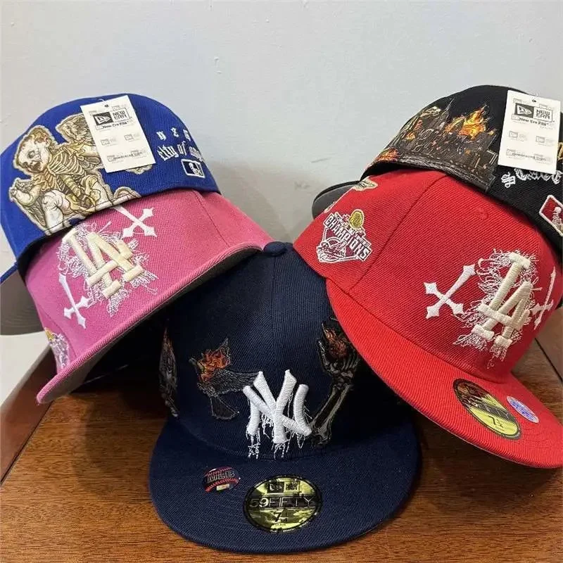 New Era NY Yankees LA Dodgers Cross Logo Embroidered Snapback Cap