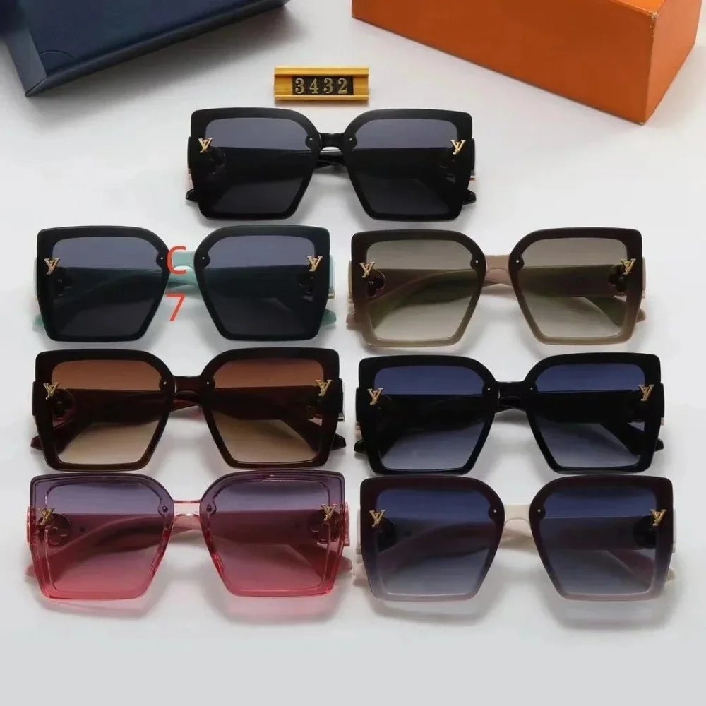 Louis Vuitton Square-frame acetate sunglasses with gold LV logos and gradient lenses