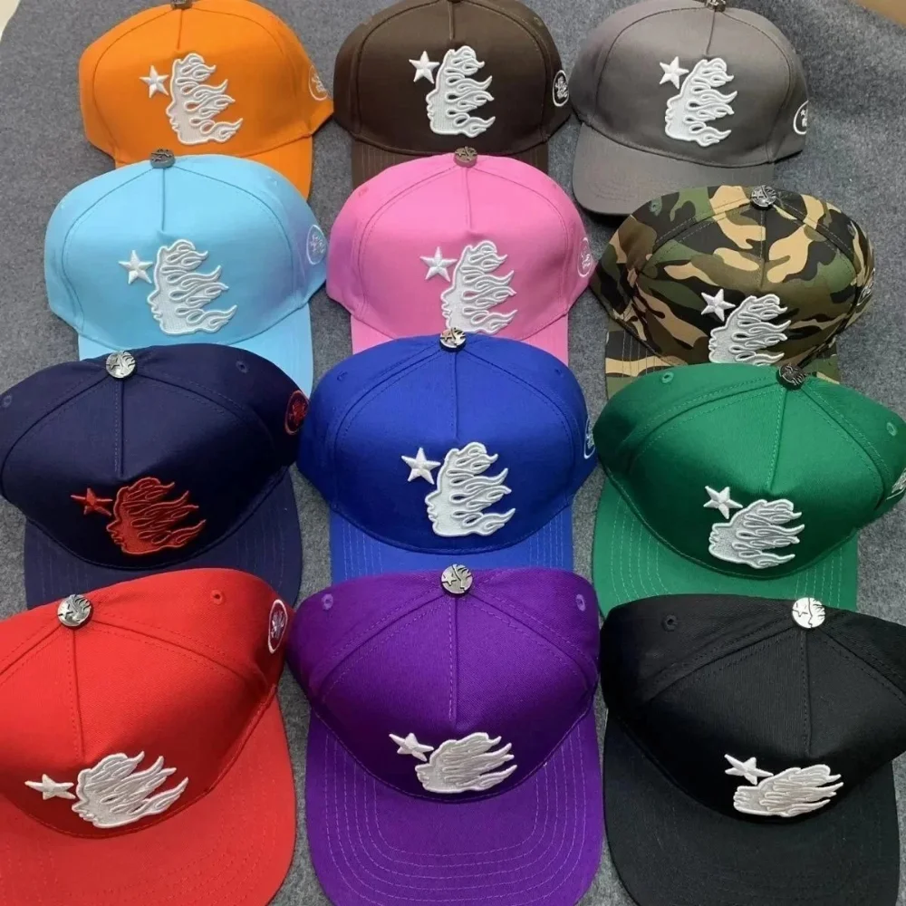 Sp5der Flame Face Embroidered Snapback Baseball Cap