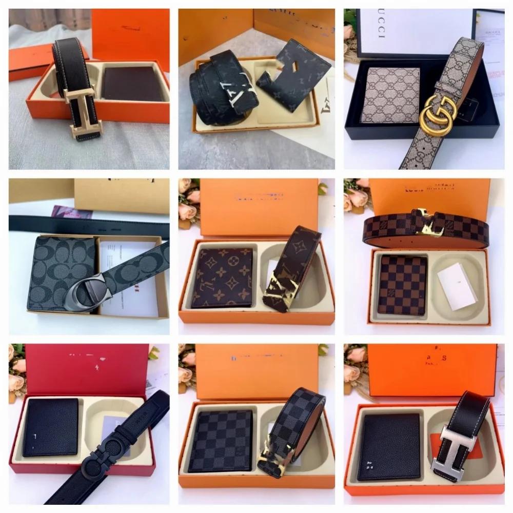 Louis Vuitton Damier Graphite & Monogram Canvas Belt and Wallet Set
