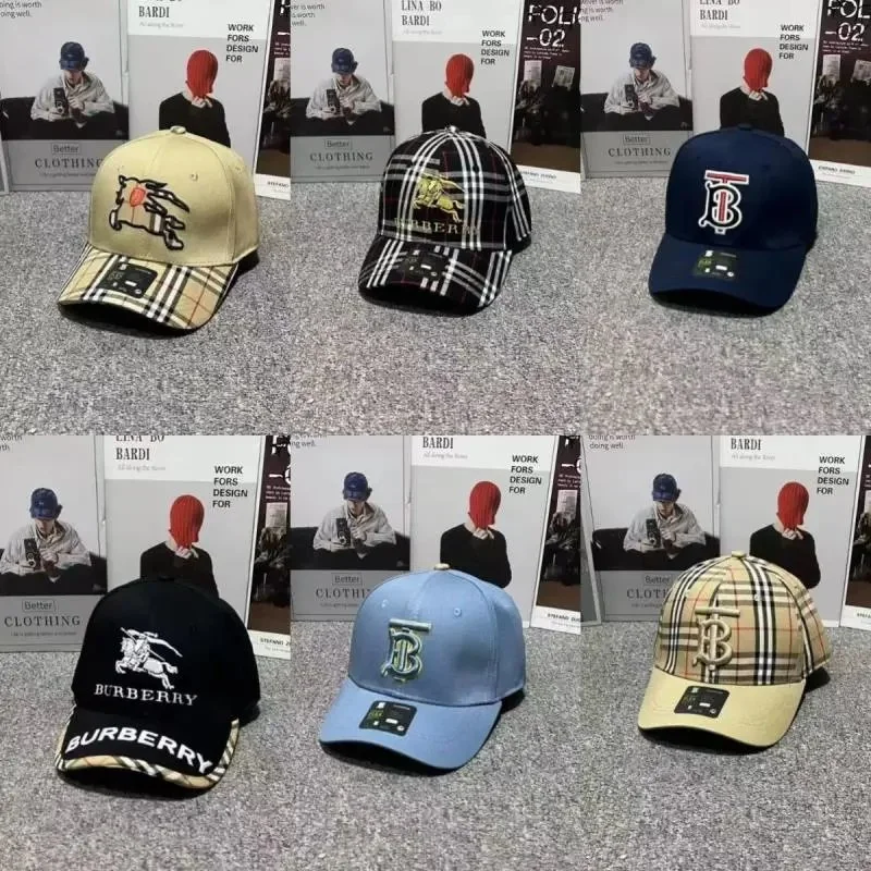 Burberry Check and Logo Embroidery Baseball Cap