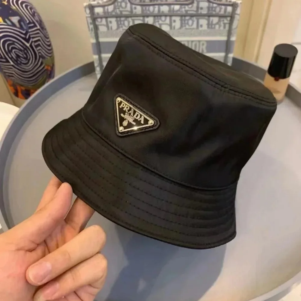 Prada Triangle Logo Bucket Hat