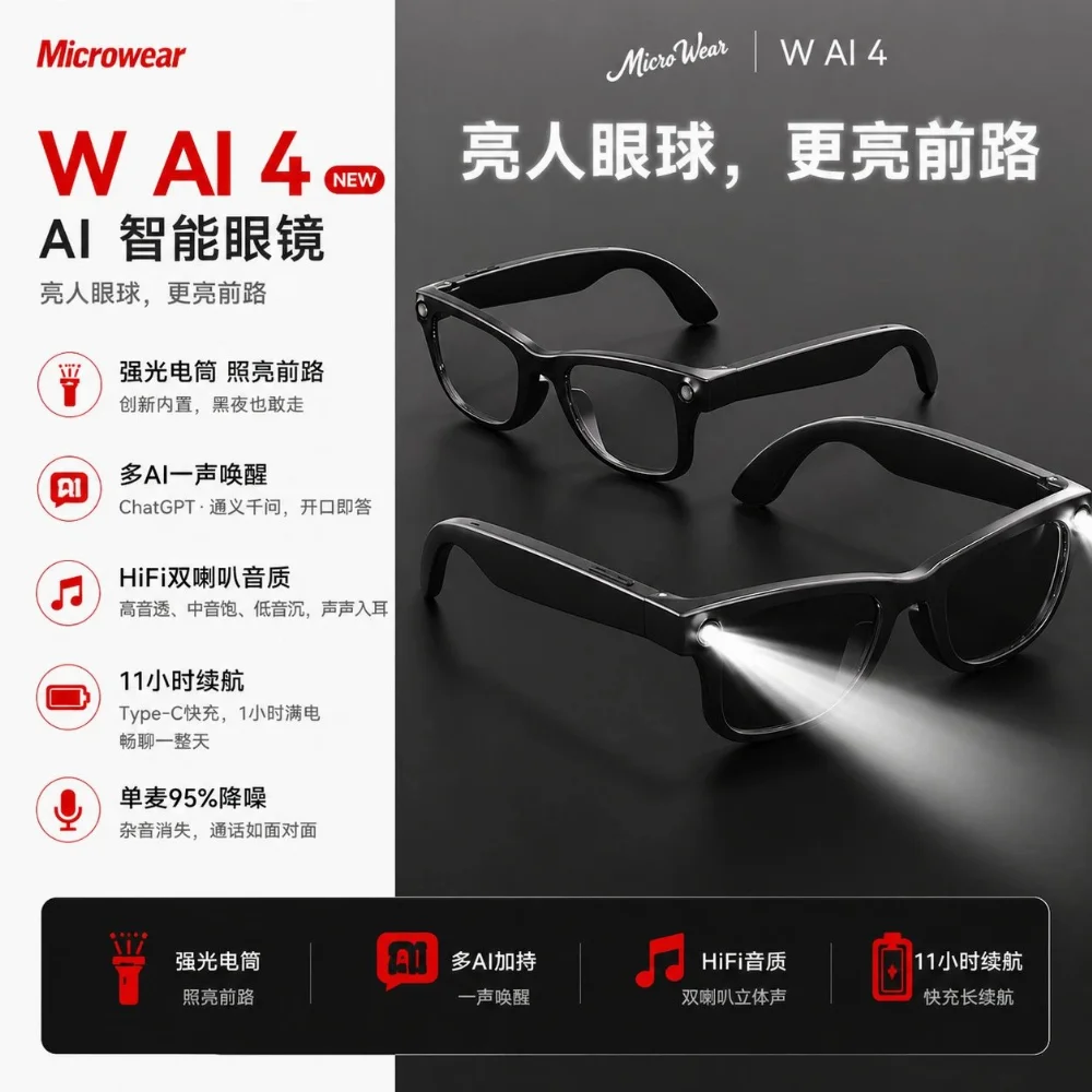 Microwear W AI 4 AI Smart Glasses