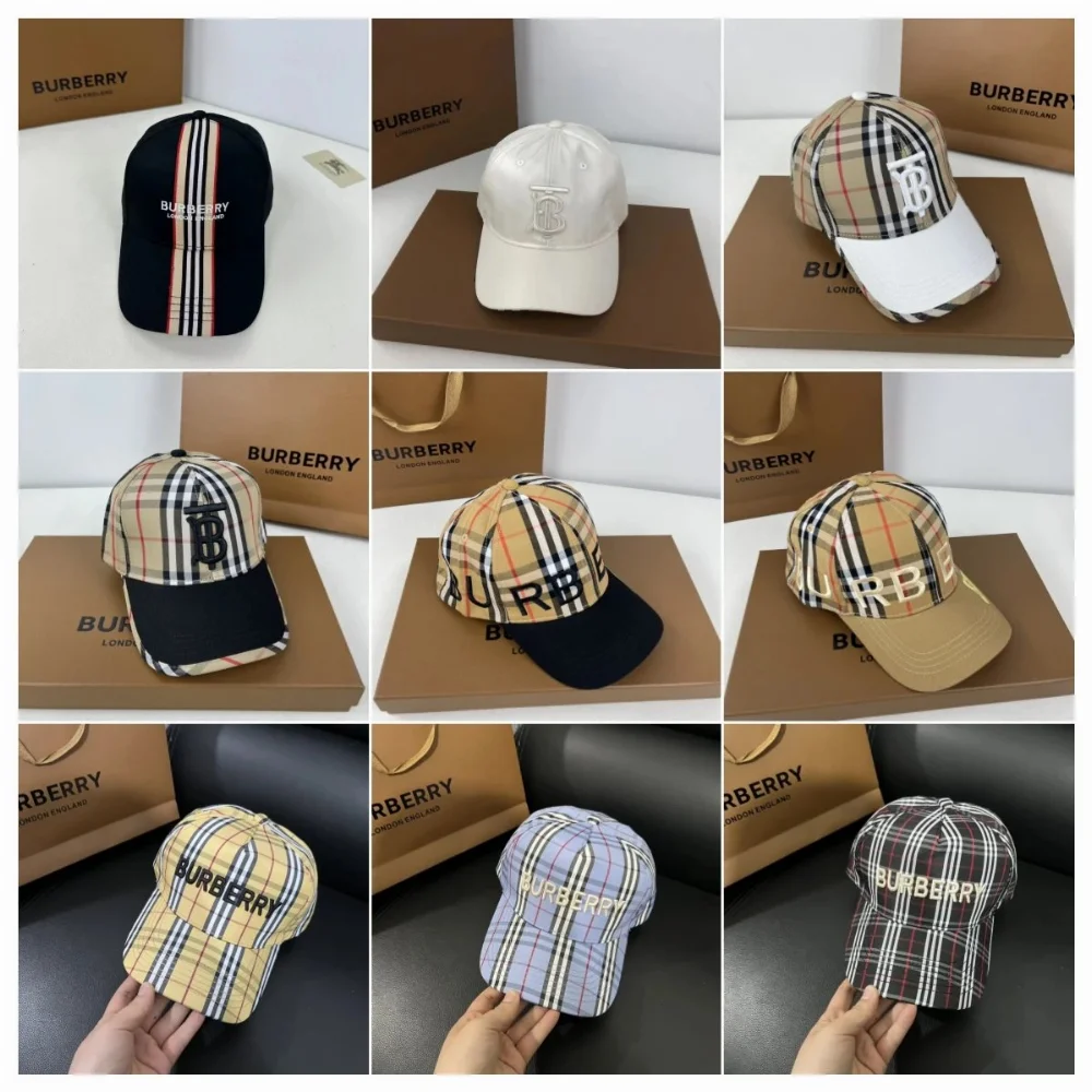 Burberry Check Print Logo Cap