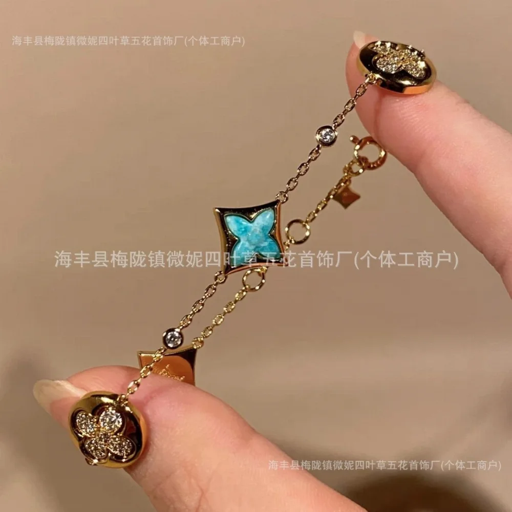 Louis Vuitton Monogram Flower Bracelet and Necklace Set