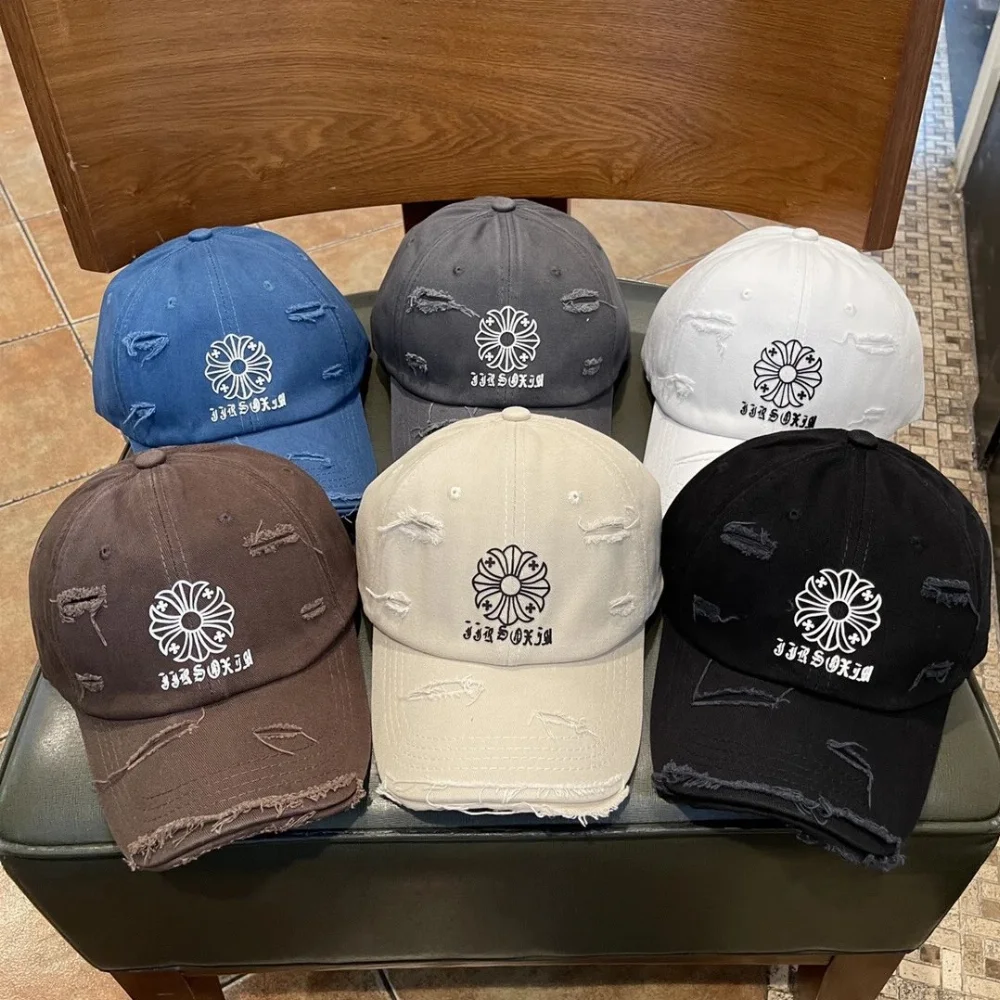 Chrome Hearts Distressed Denim Cap