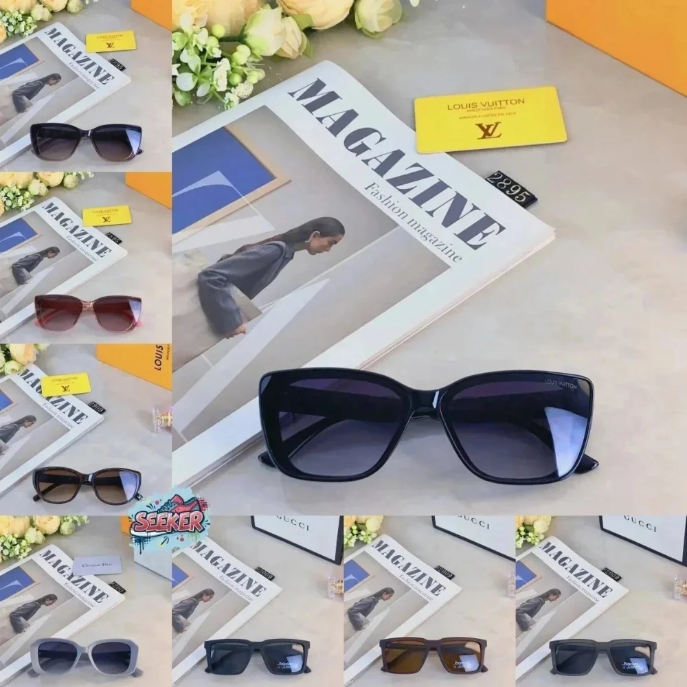 Louis Vuitton Black oversized square-frame acetate sunglasses with gradient lenses