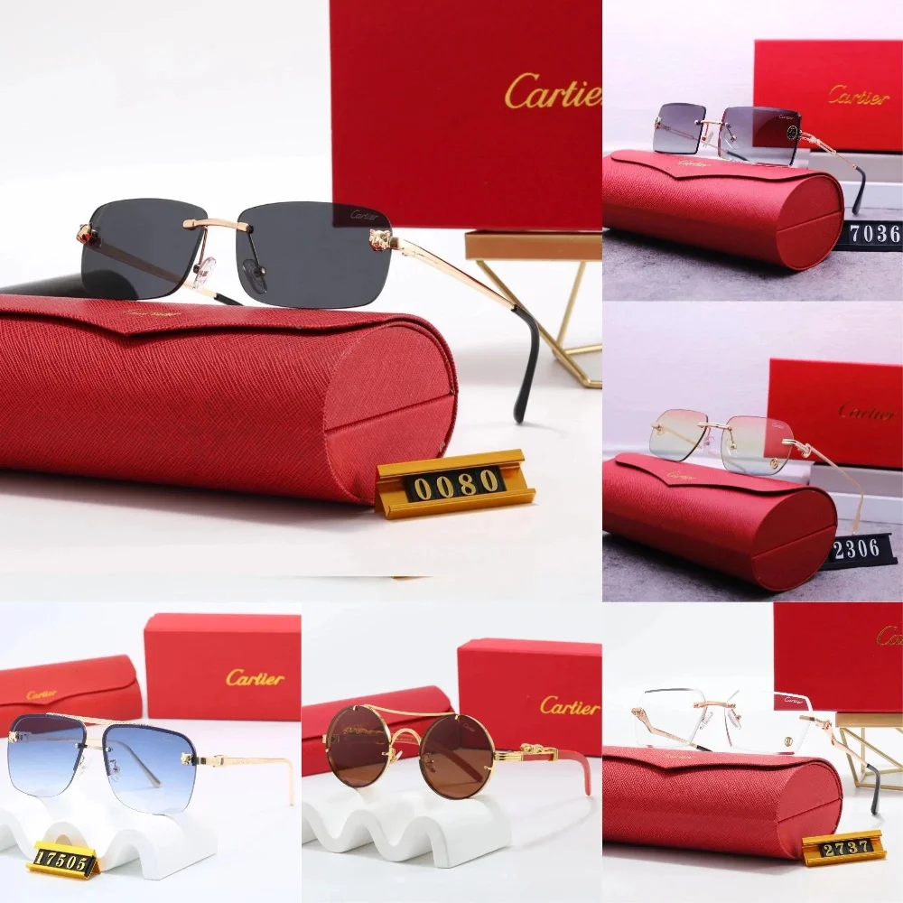 Cartier Sunglasses with Panther Motif Temples Sunglasses