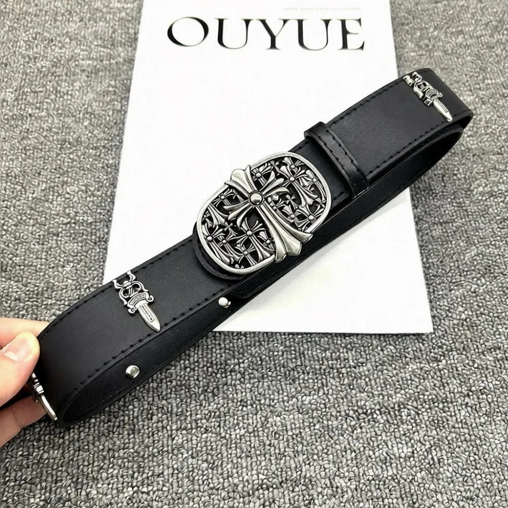 OUYUE Fleur-de-Lis Buckle Belt