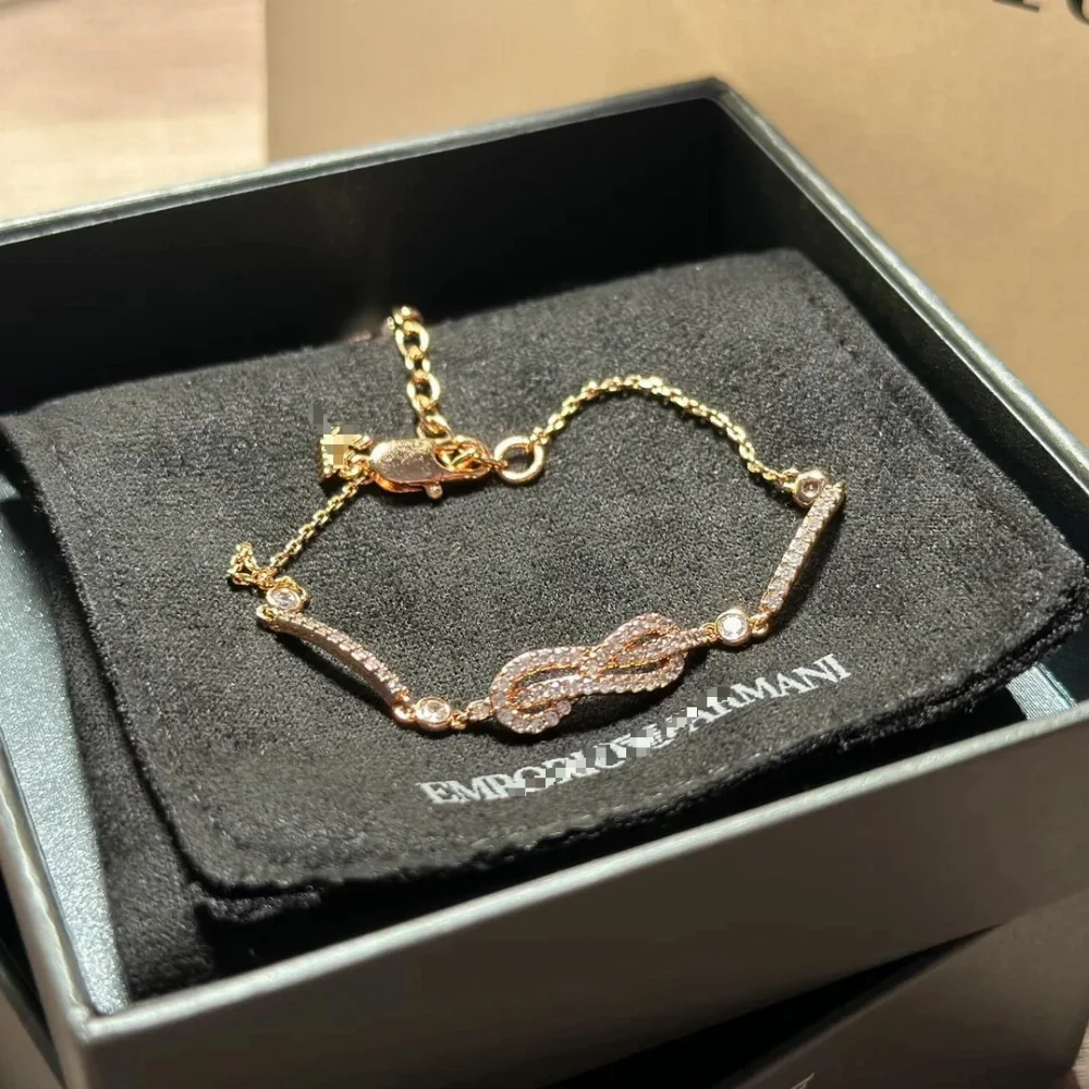 Emporio Armani Infinity Knot Crystal Bracelet