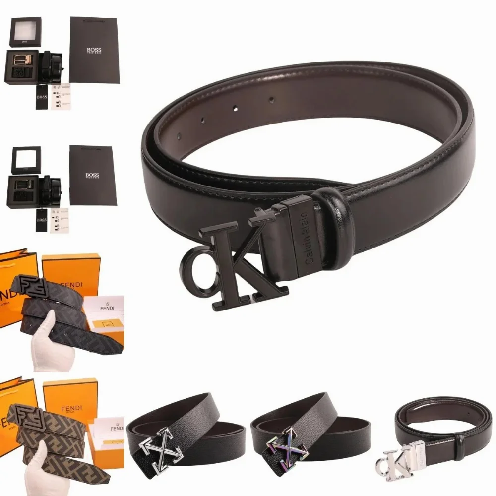 Calvin Klein CK Monogram Buckle Belt