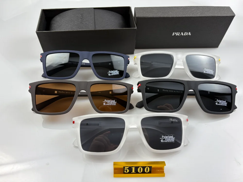 Prada Rectangular Polarized Sunglasses