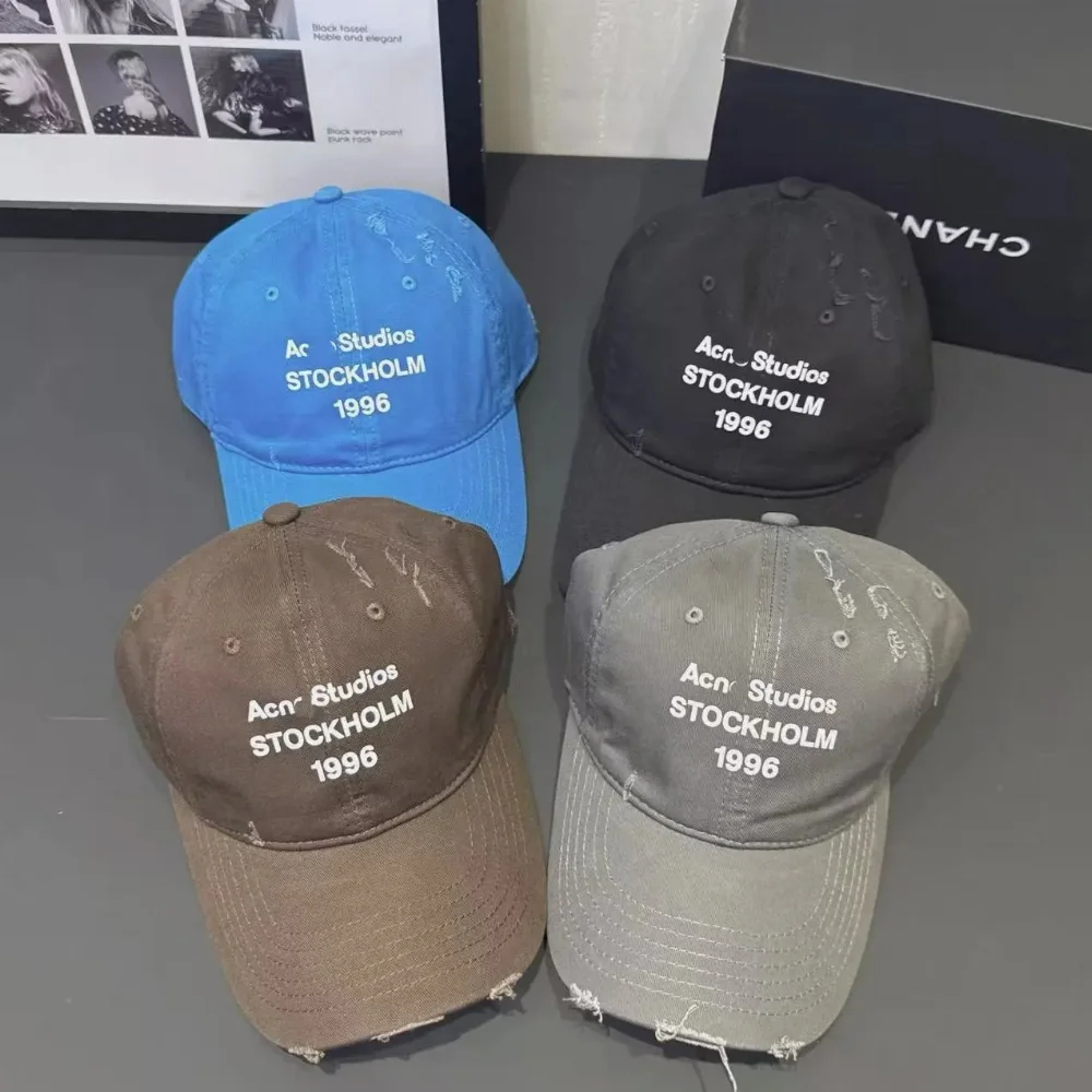 Acne Studios STOCKHOLM 1996 Distressed Baseball Cap