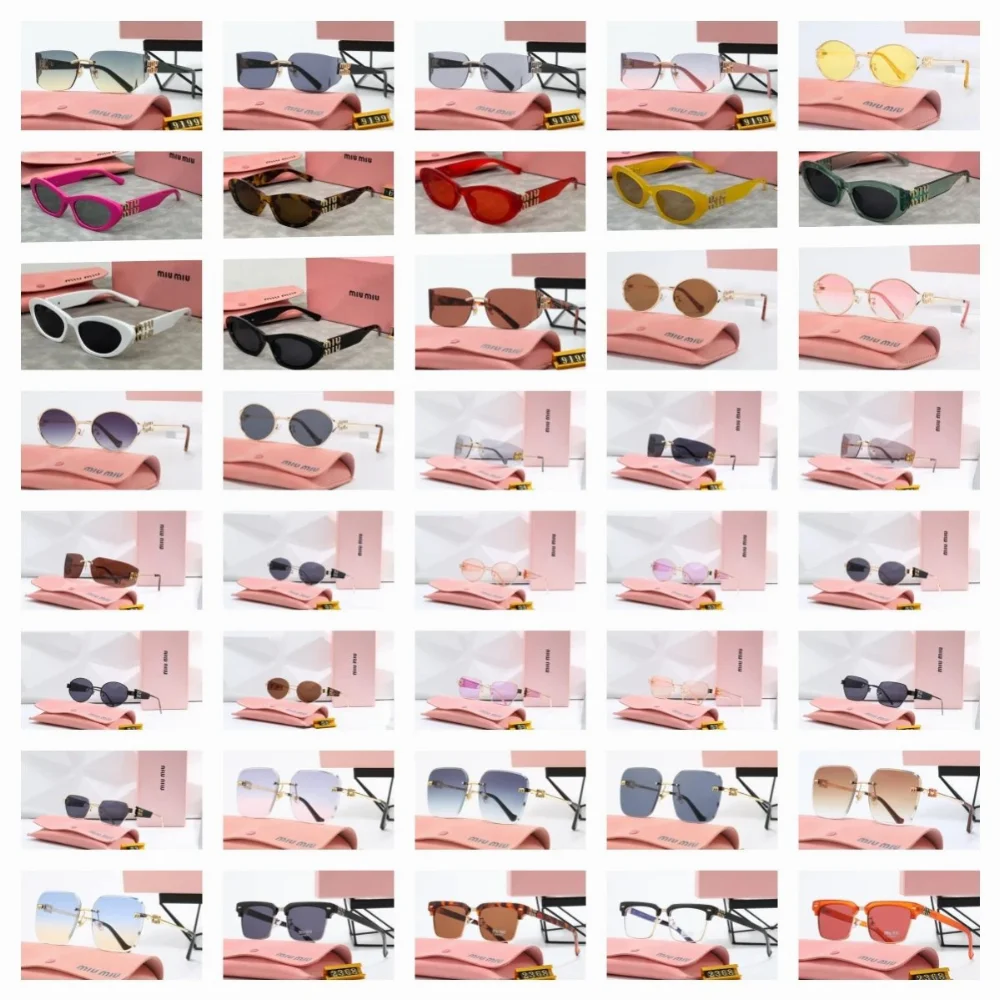 Miu Miu Oversized square round and cat-eye sunglasses with gradient lenses and