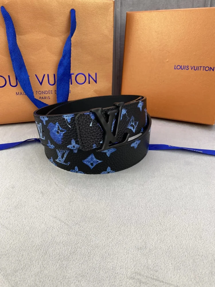Louis Vuitton Monogram Eclipse Blue Print Belt