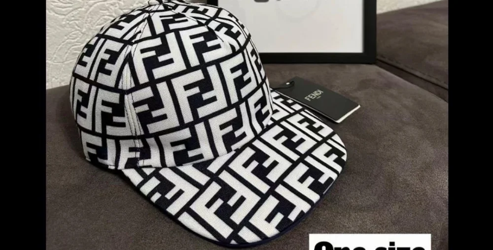 Fendi FF Logo Print Cap